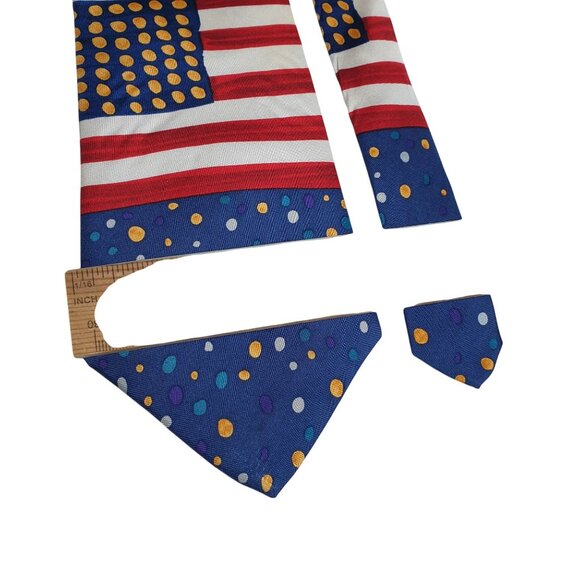 Save The Children Patriotic Neck Tie With Stars Stripes Design Cherie Vintage - Picture 4 of 6